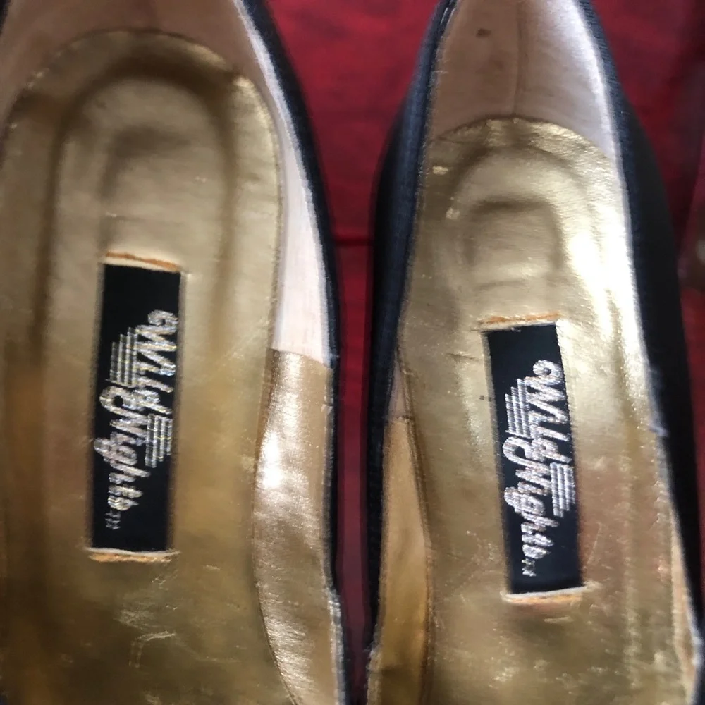 Vintage 80s Black Sequin Embellished Women's High Heels